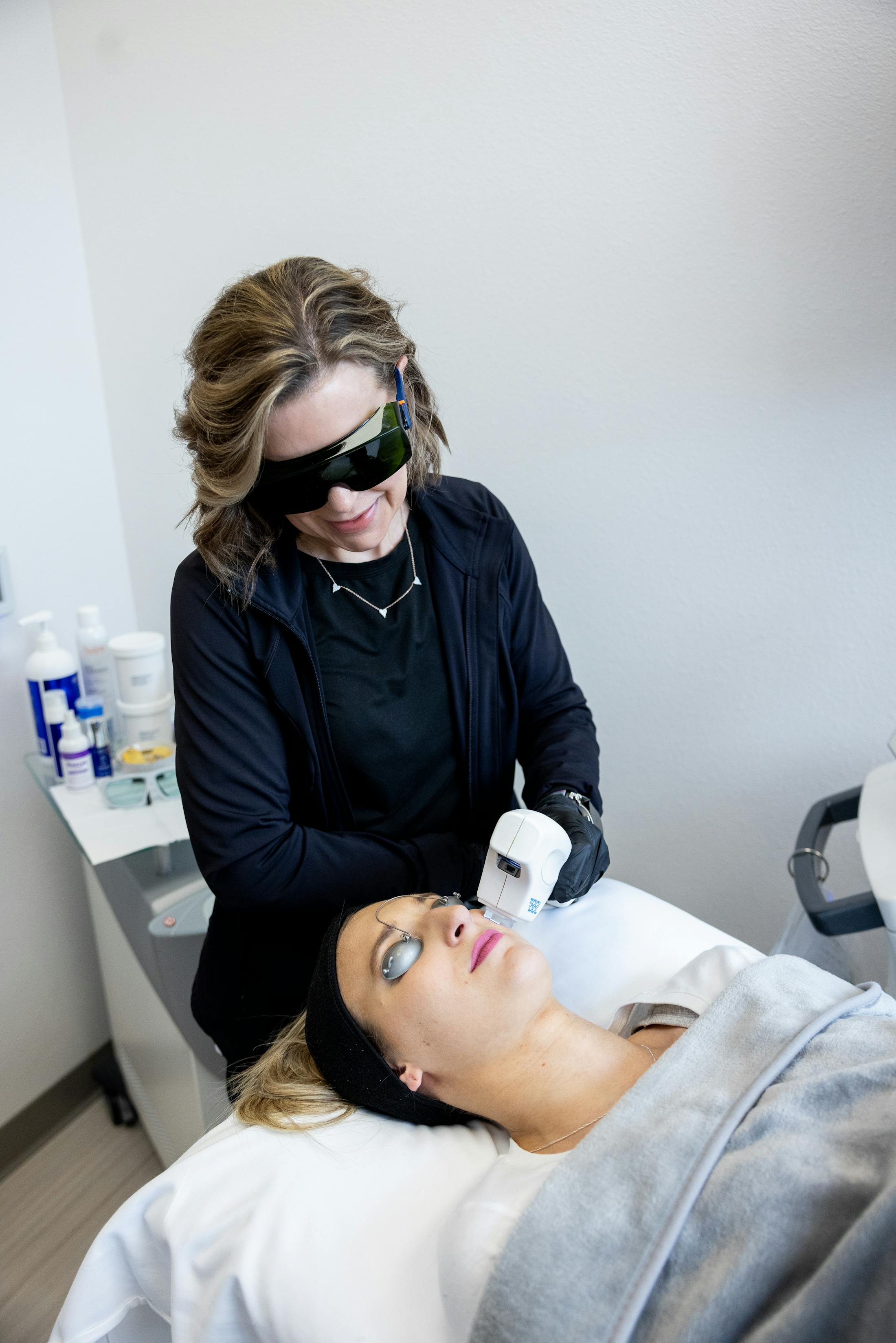 Woman getting BBL treatment