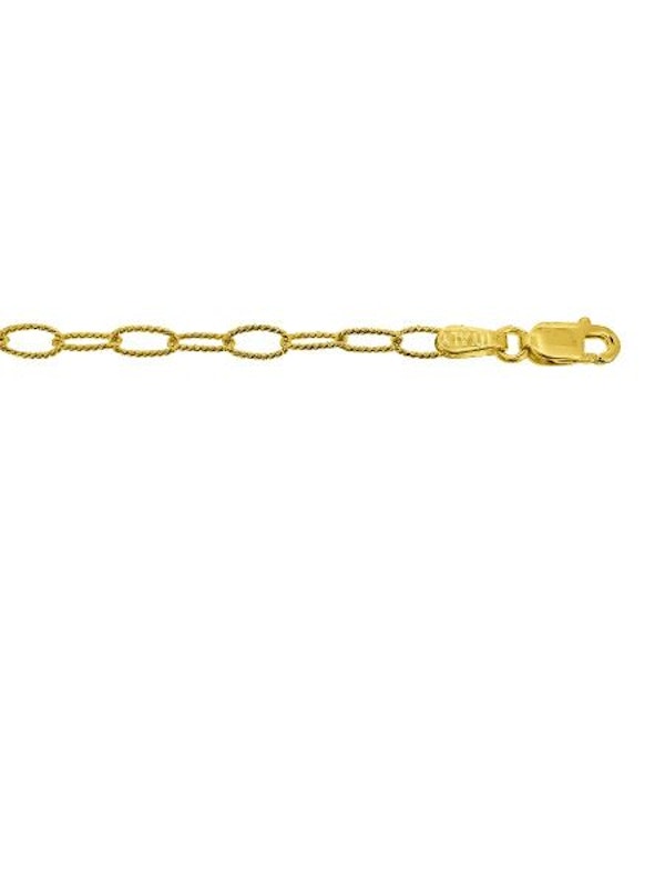 Textured Oval Chain 9.5mm - 14K solid gold chain