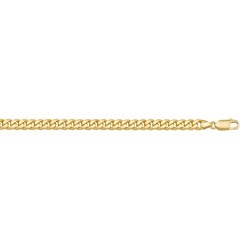 Flat Beveled Curb Chain 5.6mm - 10K solid gold chain