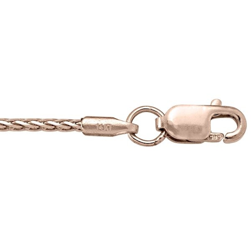 Diamond Cut Wheat Chain 1.2mm - 14K solid gold chain