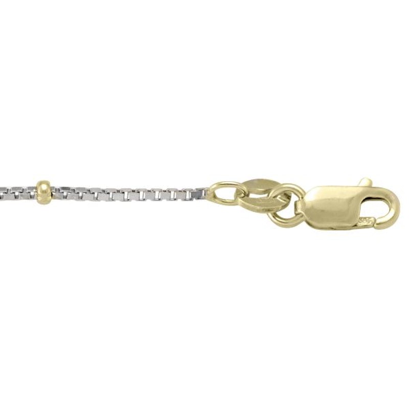 Tone Gold Station Bead Chain 1.9mm - 14K solid gold chain