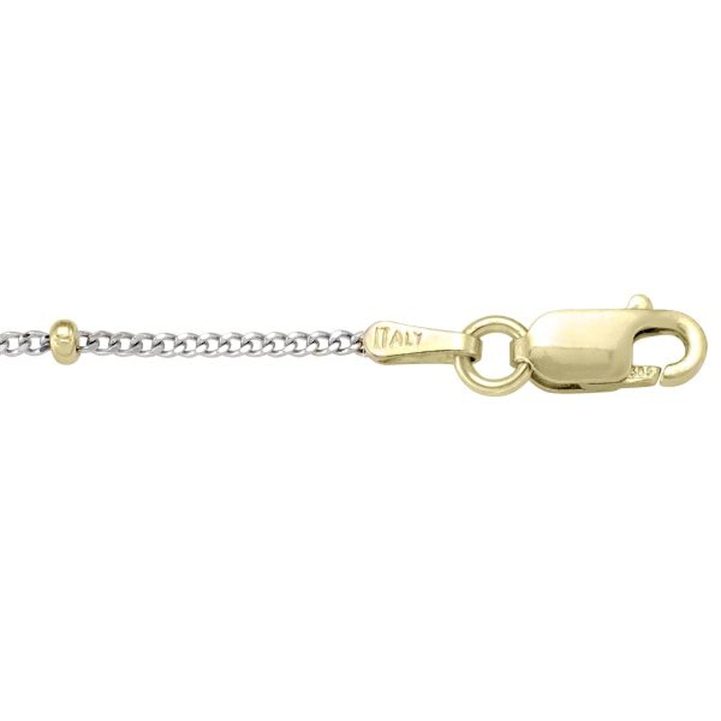 Tone Gold Station Bead Chain 1.9mm - 14K solid gold chain
