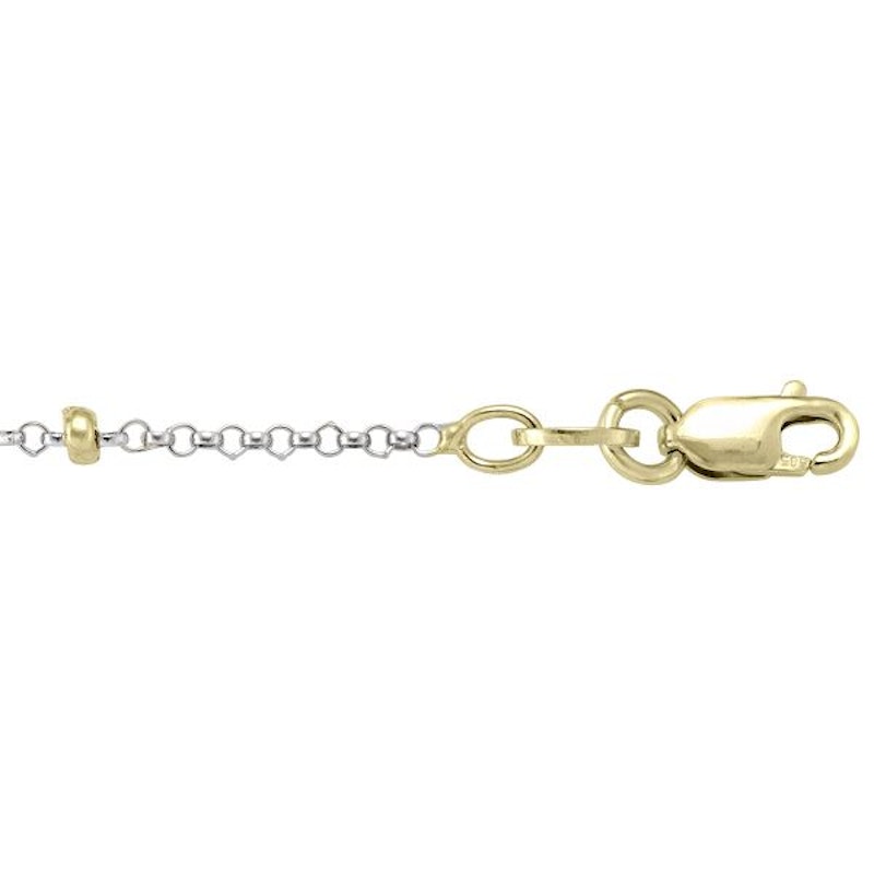 Tone Gold Station Bead Chain 1.9mm - 14K solid gold chain