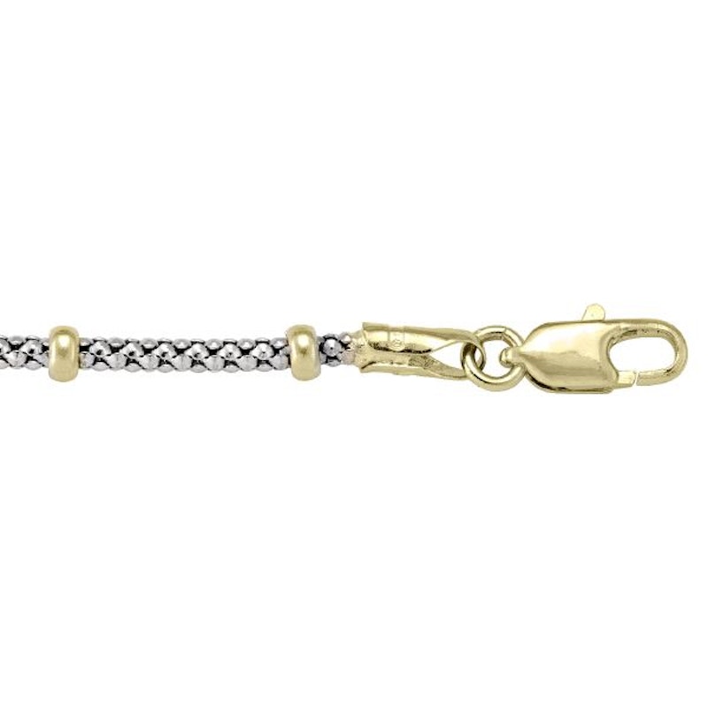 Tone Gold Station Bead Chain 2.7mm - 14K solid gold chain