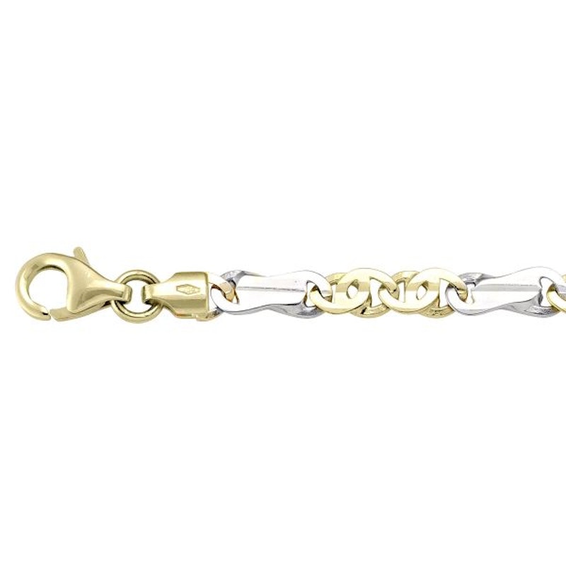 Tone Flat Fancy Chain 4.5mm - 18K solid gold chain