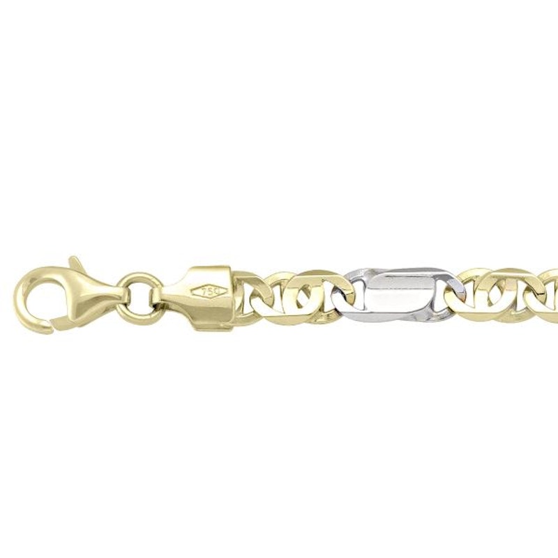 Tone Flat Fancy Chain 5.1mm - 18K solid gold chain
