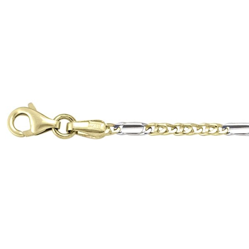 Tone Flat Fancy Chain 1.9mm - 14K solid gold chain