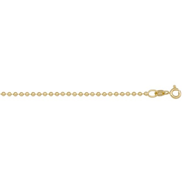 Gold Bead Chain 1.2mm - 14K solid gold chain