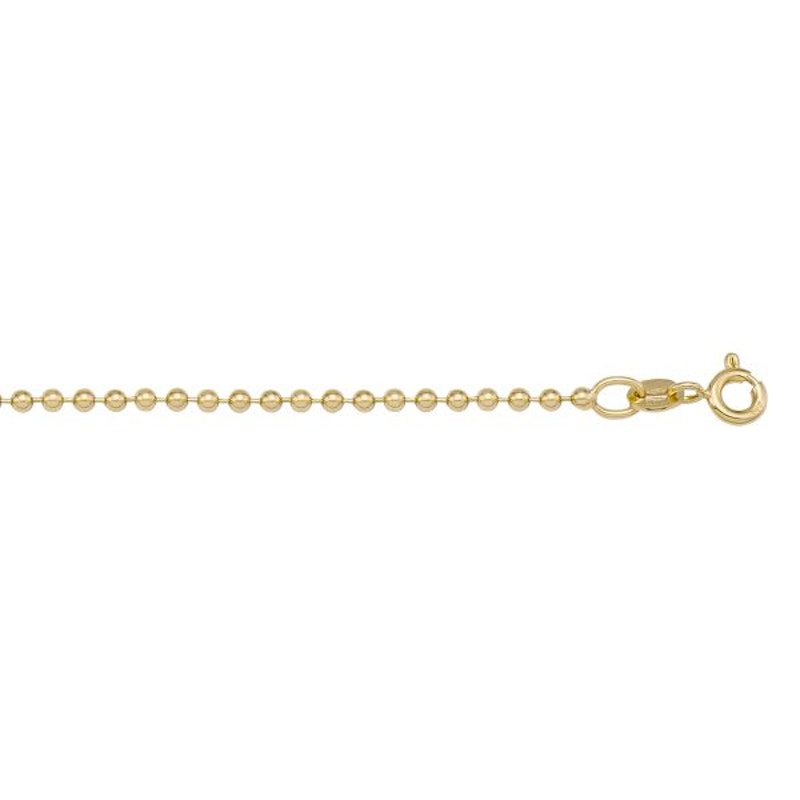 Gold Bead Chain 1.5mm - 14K solid gold chain