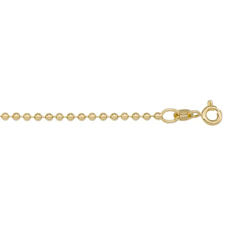 Gold Bead Chain 1.8mm - 14K solid gold chain