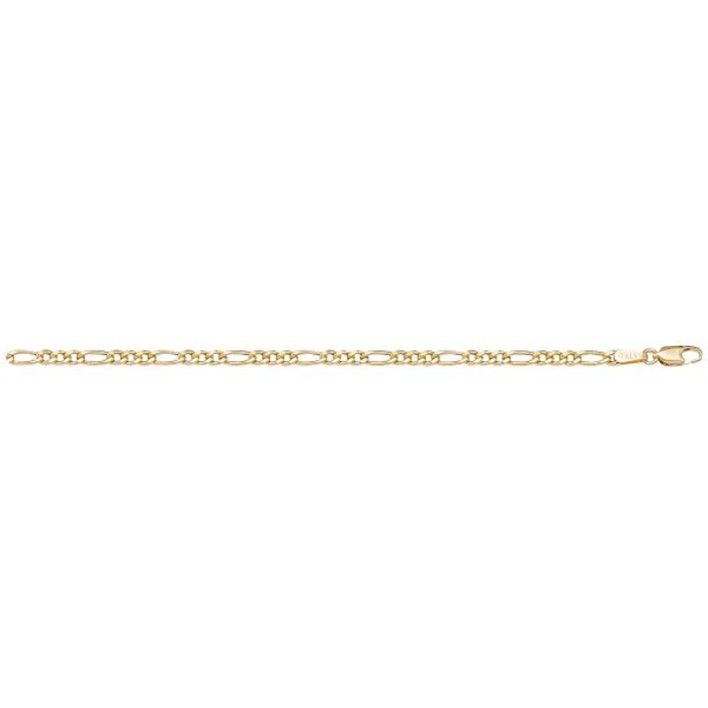 Gold Figaro Chain 3.4mm - 14K hollow gold chain