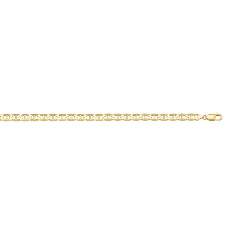 Gold Flat Anchor Chain 3mm - 14K hollow gold chain