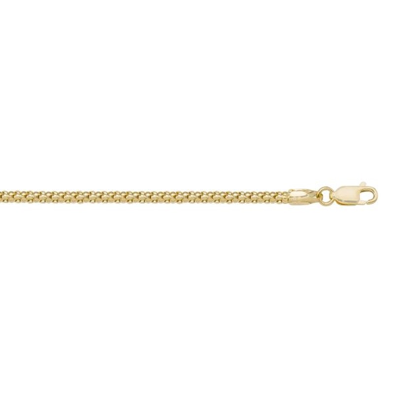 Gold Popcorn Chain 1.8mm - 14K hollow gold chain