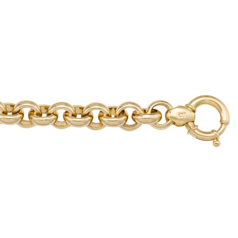 Gold Rolo Chain 11mm - 14K hollow gold chain