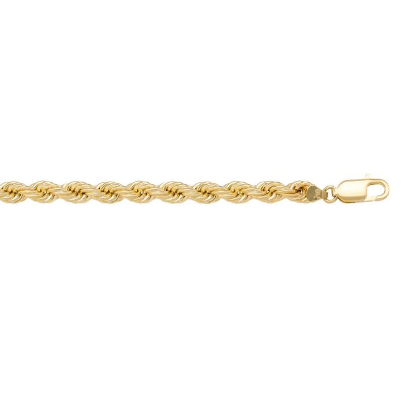 Gold Rope Chain 4mm - 14K hollow gold chain