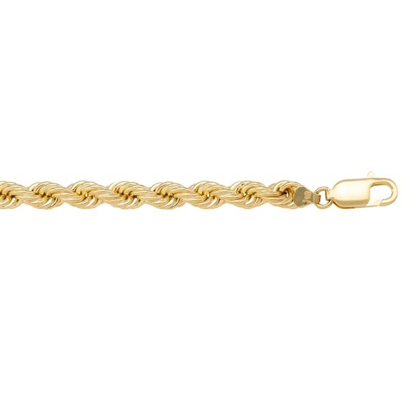 Gold Rope Chain 5mm - 14K hollow gold chain