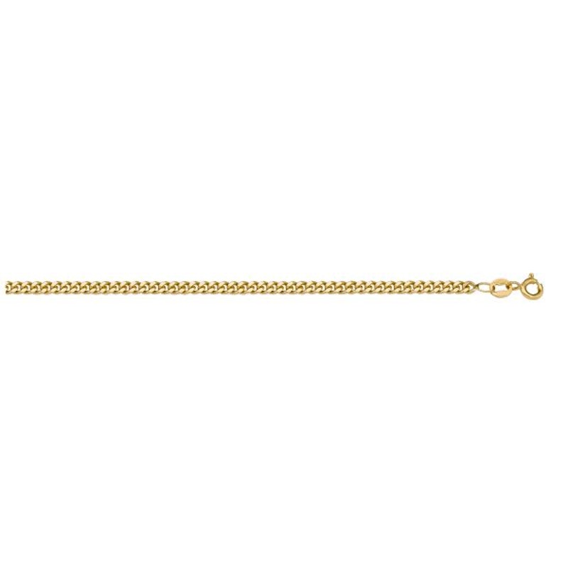 Gold Curb Chain 1.3mm - 10K hollow gold chain