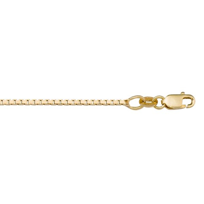 Gold Box Chain 1mm - 10K hollow gold chain