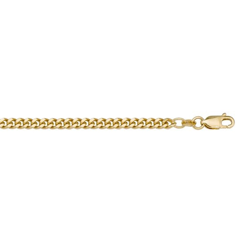 Gold Curb Chain 2.5mm - 10K hollow gold chain