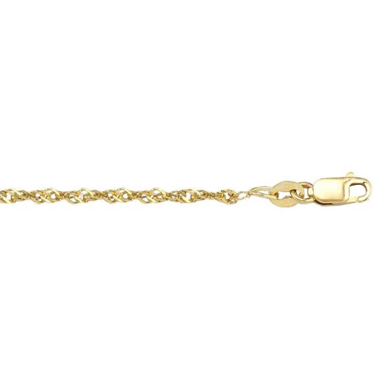 Gold Singapore Chain 1.3mm - 10K hollow gold chain