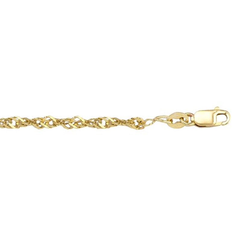 Gold Singapore Chain 1.7mm - 10K hollow gold chain