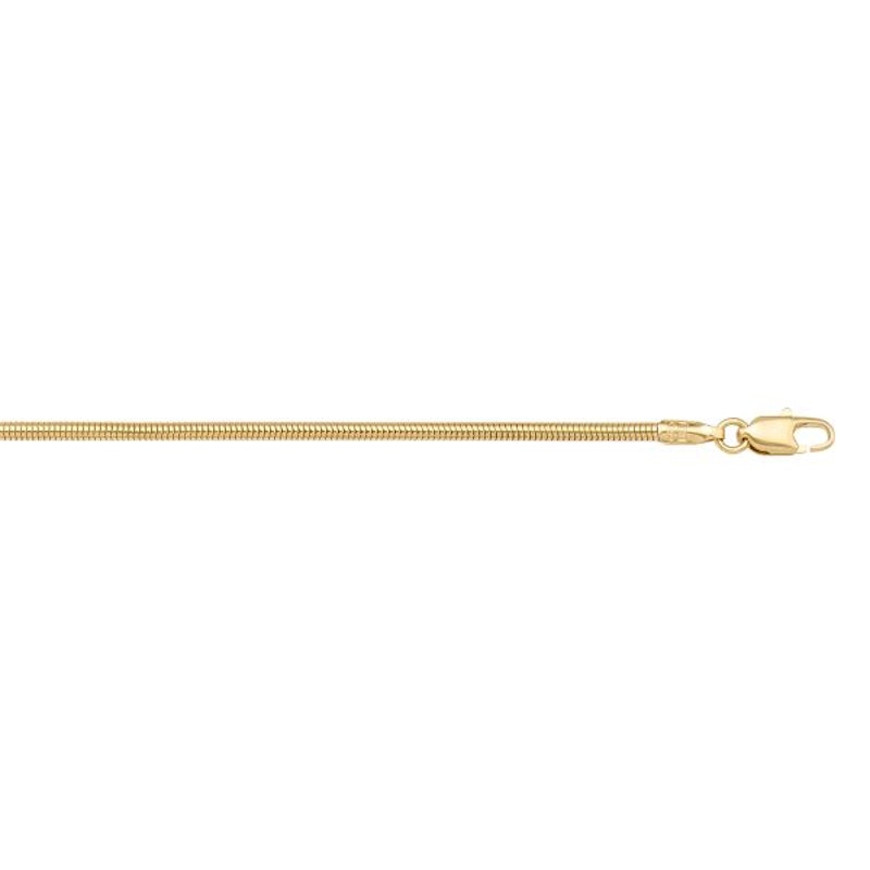 Gold Round Snake Chain 2mm - 14K solid gold chain