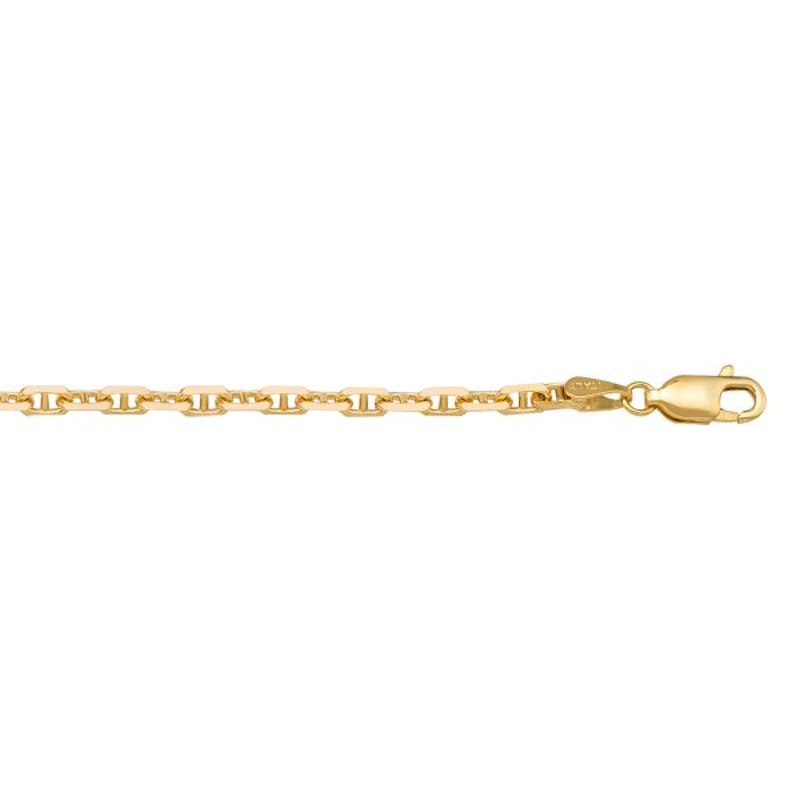 Gold Anchor Chain 2.2mm - 14K solid gold chain