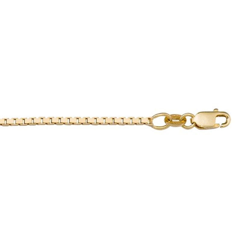 Gold Box Chain 1.3mm - 14K solid gold chain