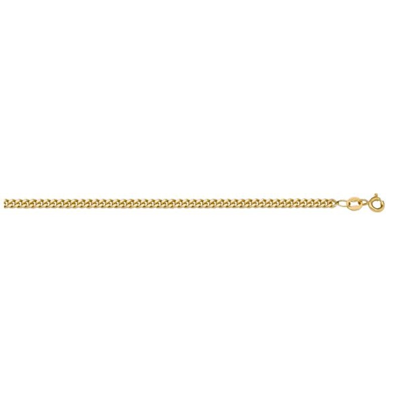 Gold Curb Chain 2.4mm - 14K solid gold chain