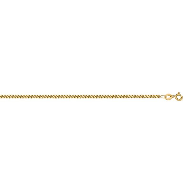Curb Chain 1.2mm - 14K solid gold chain