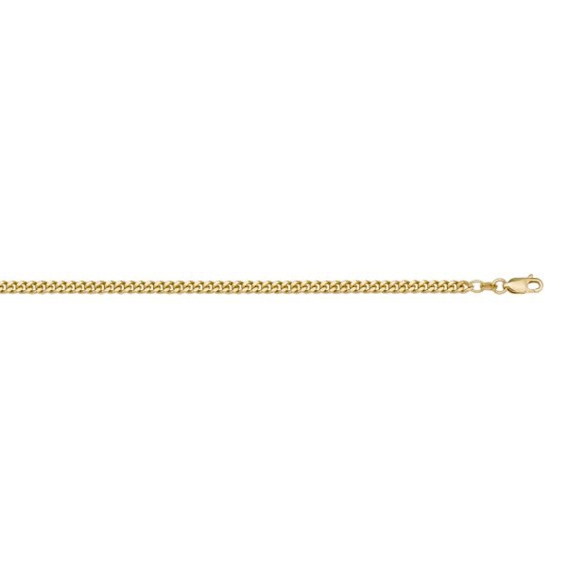 Gold Curb Chain 1mm - 14K solid gold chain