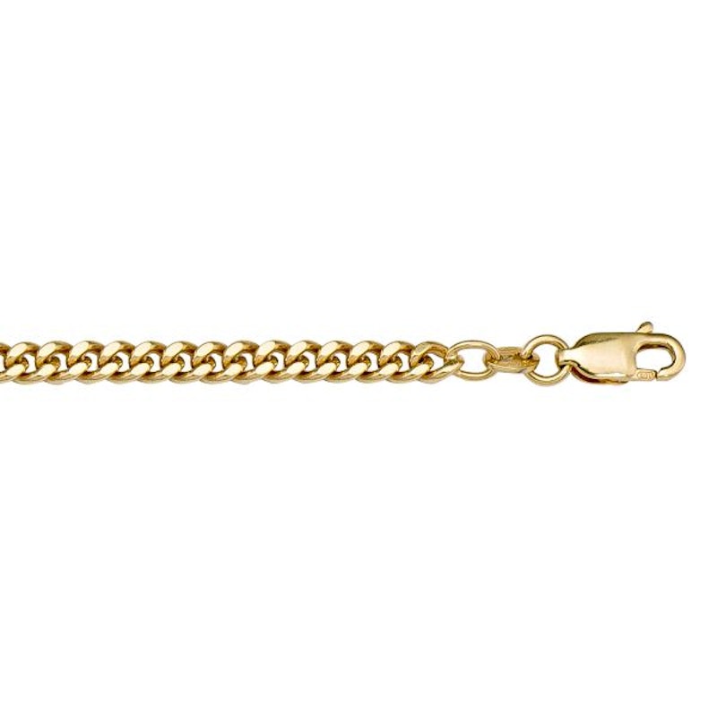 Gold Curb Chain 3.3mm - 14K solid gold chain