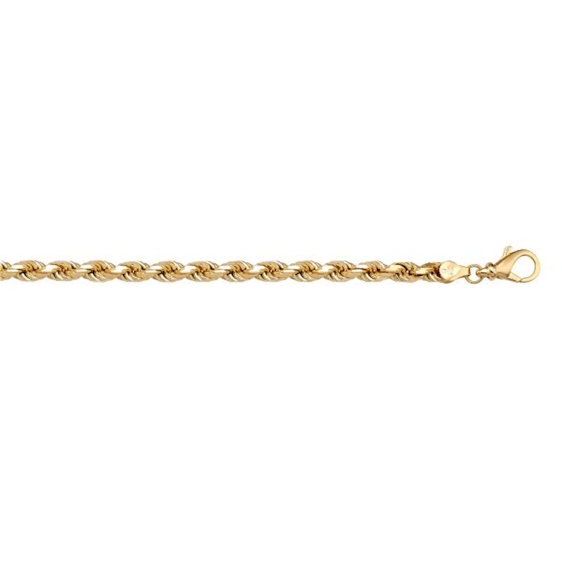 Gold Diamond Cut Rope Chain 2.3mm - 14K solid gold chain