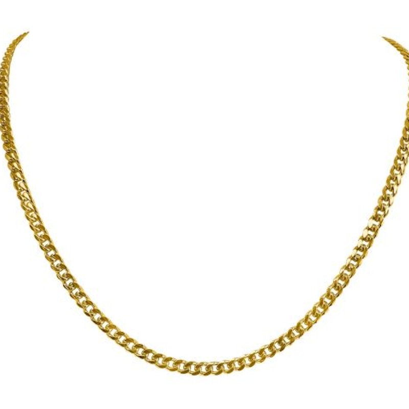 Gold Domed Chain 5mm - 14K solid gold chain