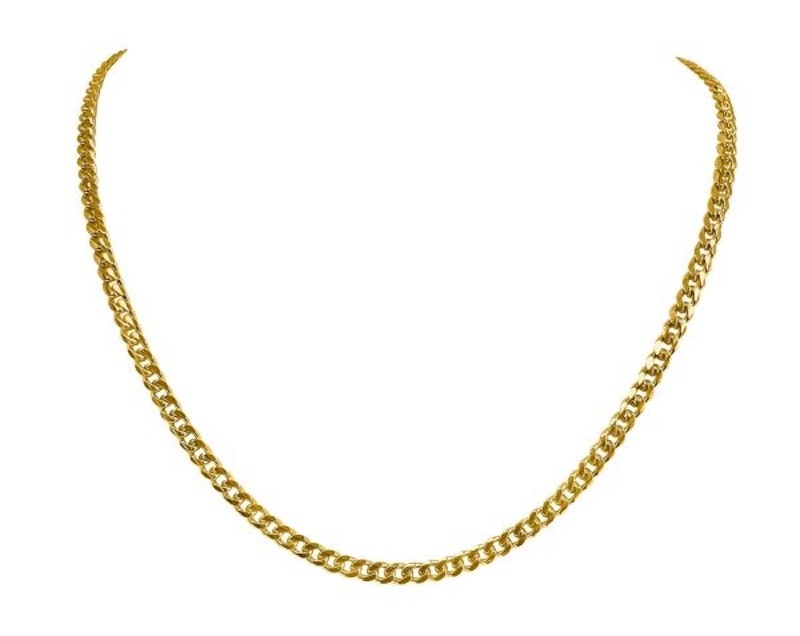 Gold Domed Chain 5mm - 14K solid gold chain