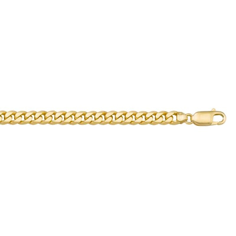 Gold Flat Beveled Chain 3.3mm - 14K solid gold chain