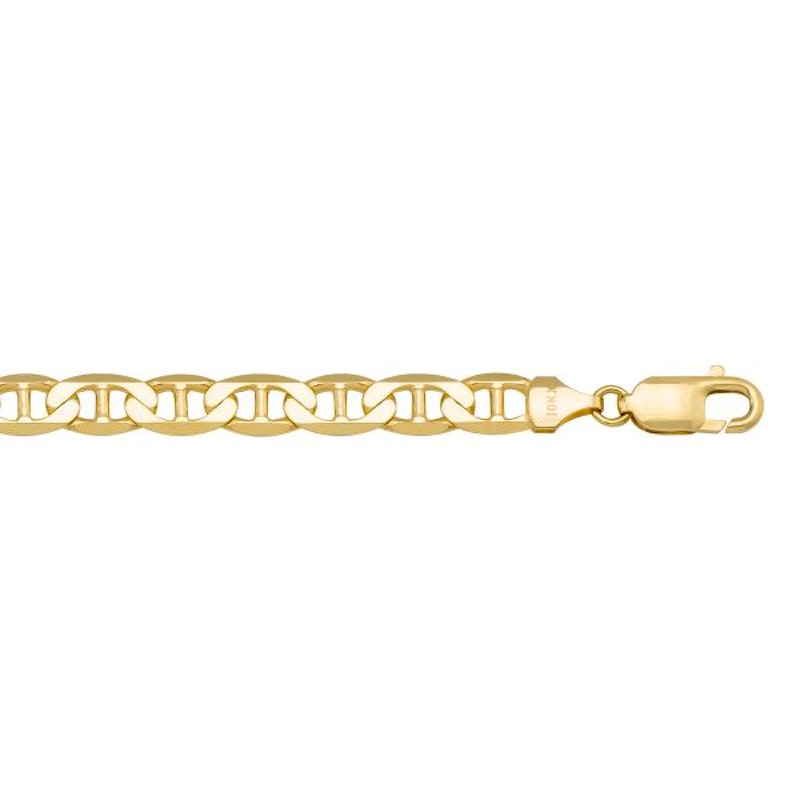Gold Flat Anchor Chain 7mm - 14K solid gold chain