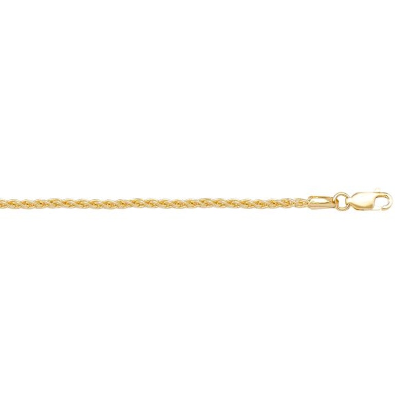 Gold Round Wheat Chain 7.3mm - 14K solid gold chain