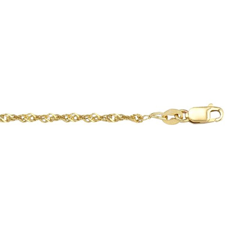 Gold Singapore Chain 2.2mm - 14K solid gold chain