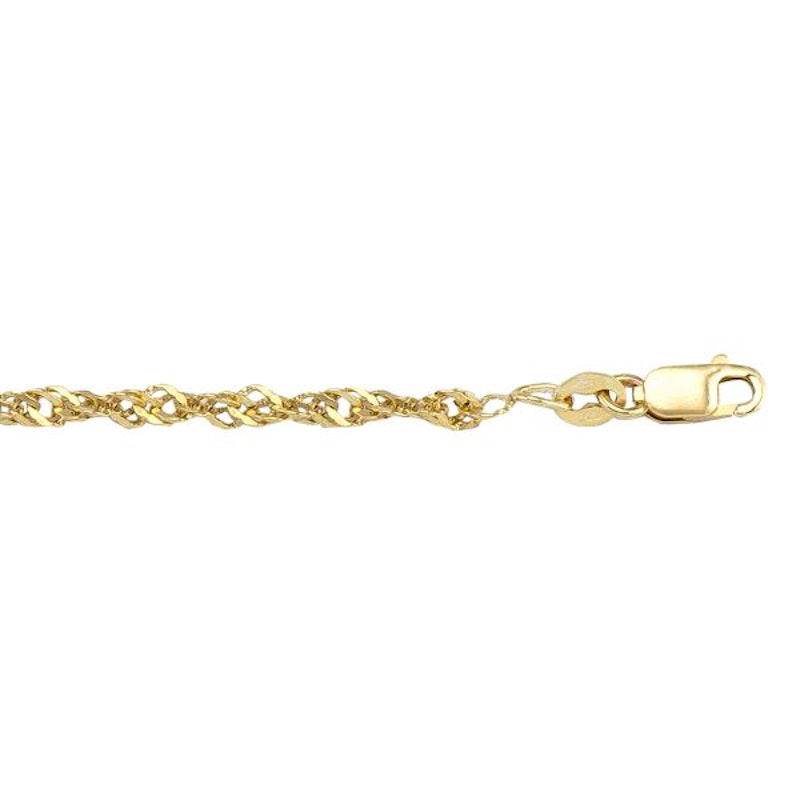 Gold Singapore Chain 1.3mm - 14K solid gold chain