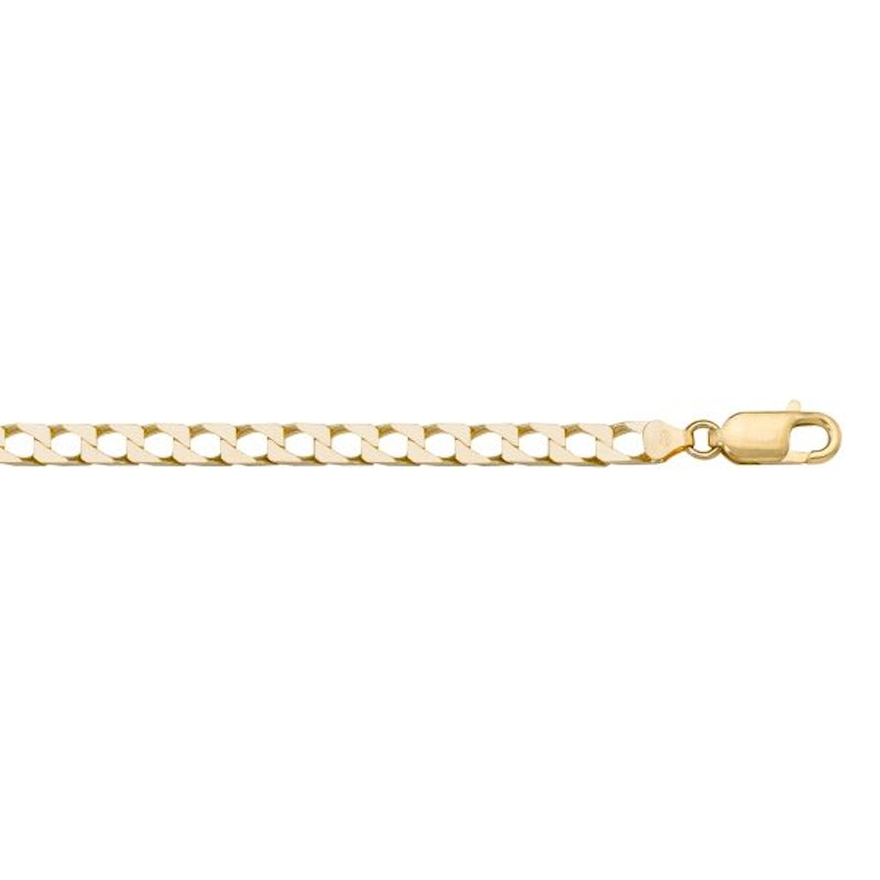 Gold Squared Chain 3.4mm - 14K solid gold chain