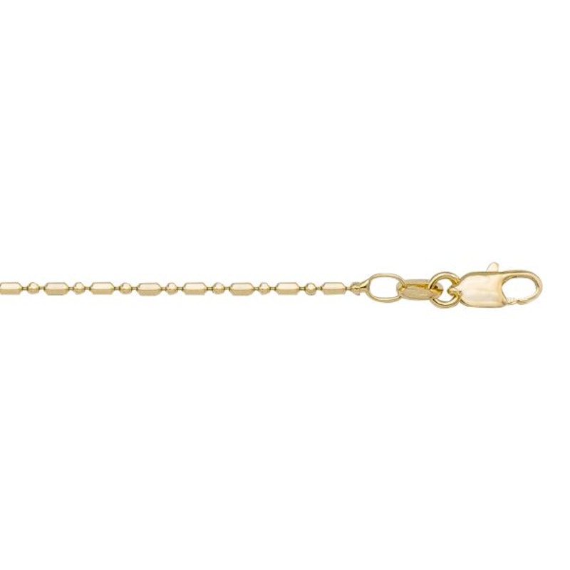 Gold Station Bead Chain 1.9mm - 14K solid gold chain