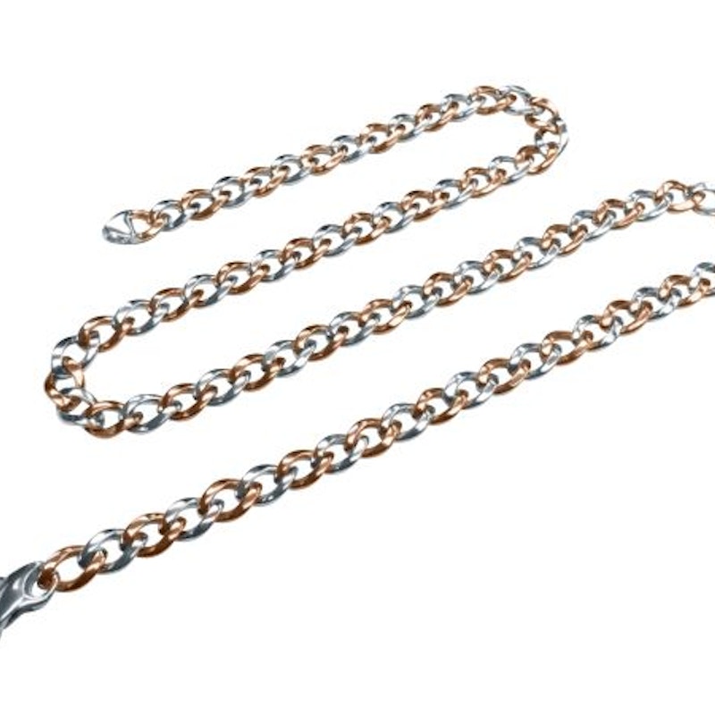 Pink & White Chain 9.5mm - 14K solid gold chain