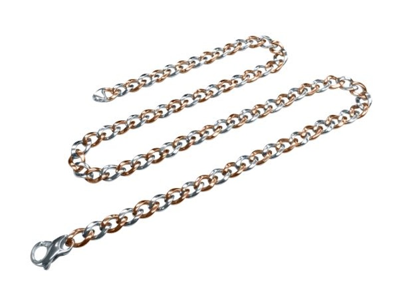Pink & White Chain 9.5mm - 14K solid gold chain
