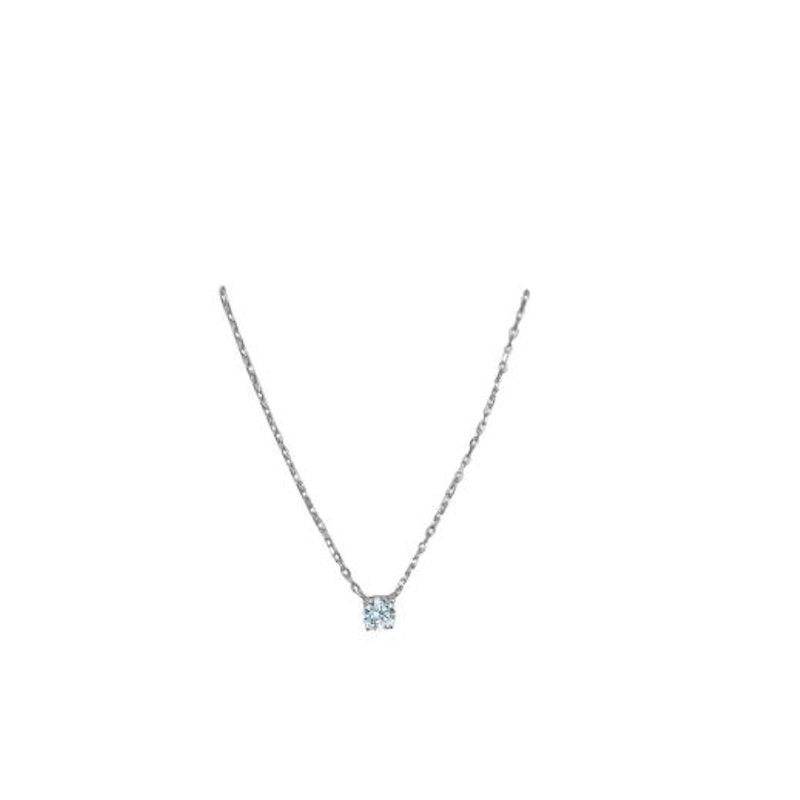 C.Z Solitare 17" Chain 4mm - 14K solid gold chain