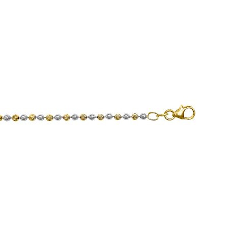 Bead Chain 3mm - 14K solid gold chain