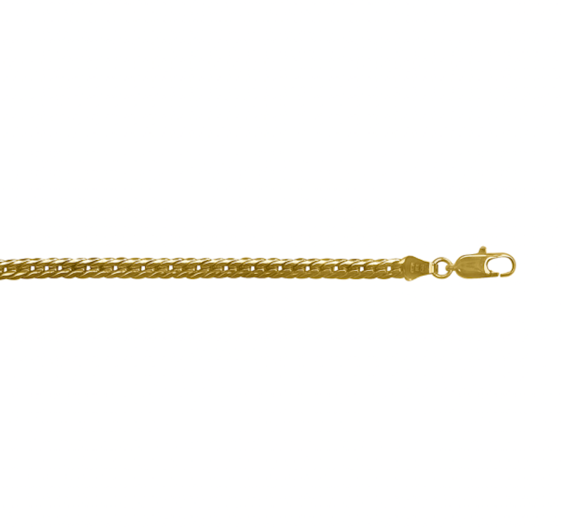Herring Bone Chain 4mm - 14K hollow gold chain