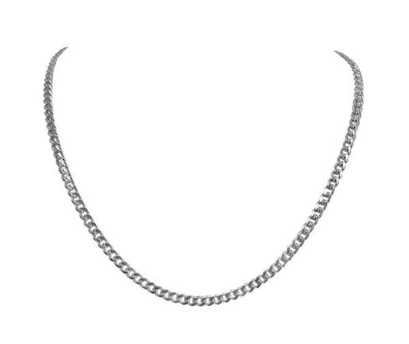 Domed Cuban Link () Chain 3.5mm - 14K solid gold chain