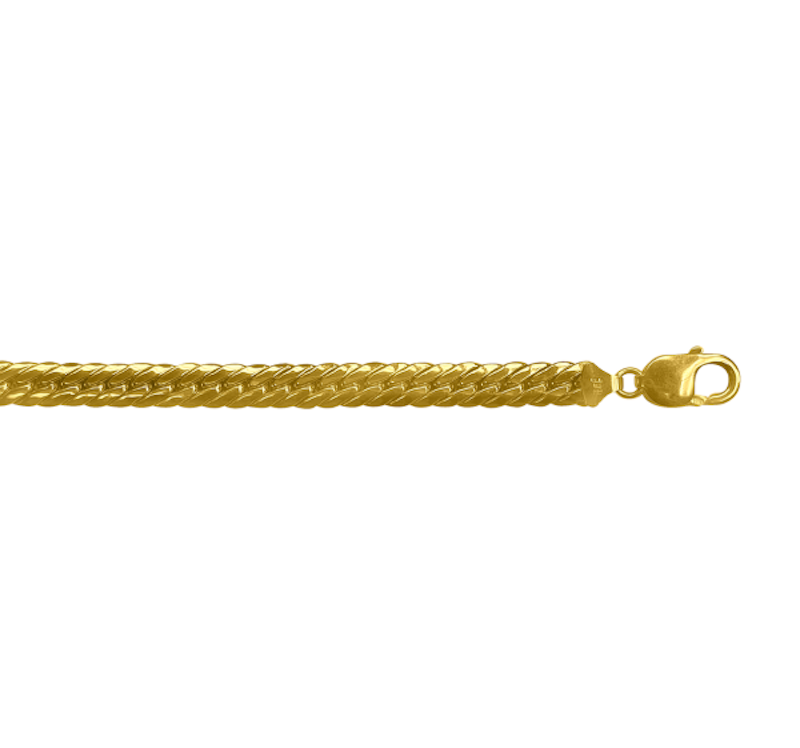 Herring Bone Chain 7mm - 14K hollow gold chain