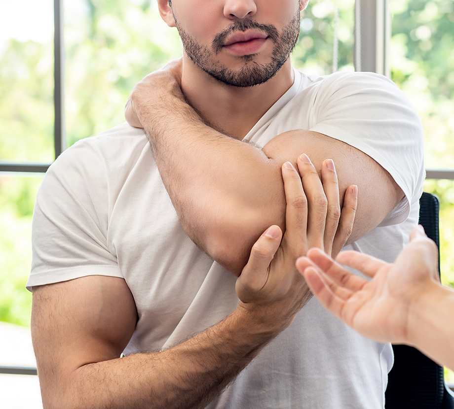 man before nerve pain management in Houston